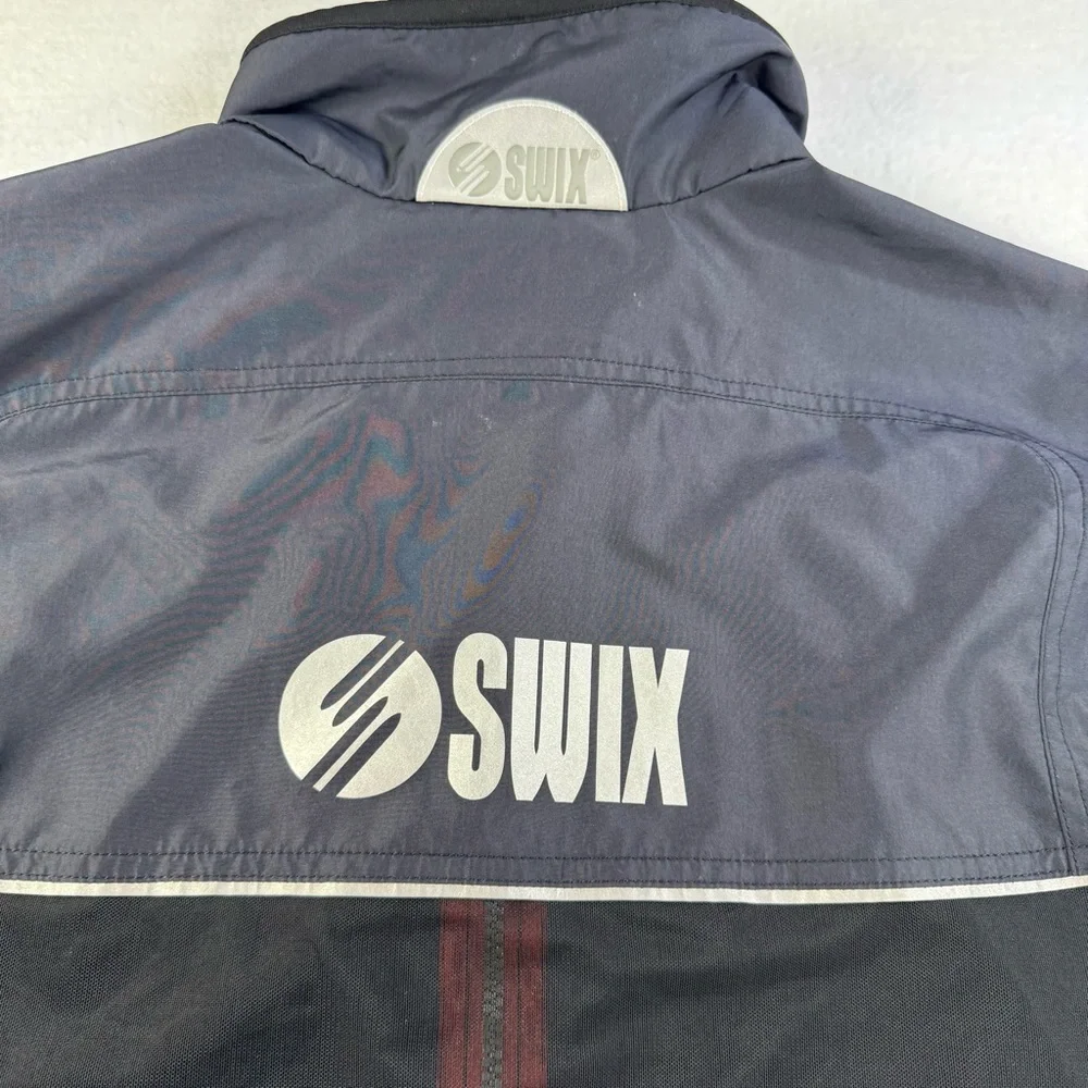 Swix‎ Men’s Small Air Mesh Back Technical Vest Black Red Full Zip